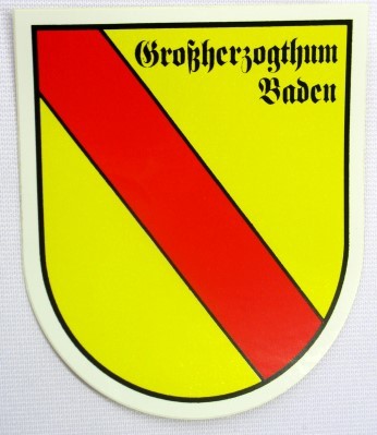 Aufkleber: Großherzogthum Baden ( Text oben rechts )
