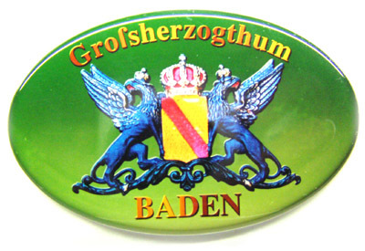Aufkleber: Großherzogthum Baden - oval und erhaben