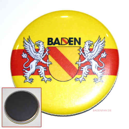 Baden-Button mit Magnet für Kühlschrank etc.