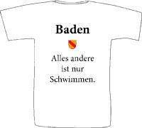 T-Shirt: "Baden – Alles andere ist nur Schwimmen" in weiß
